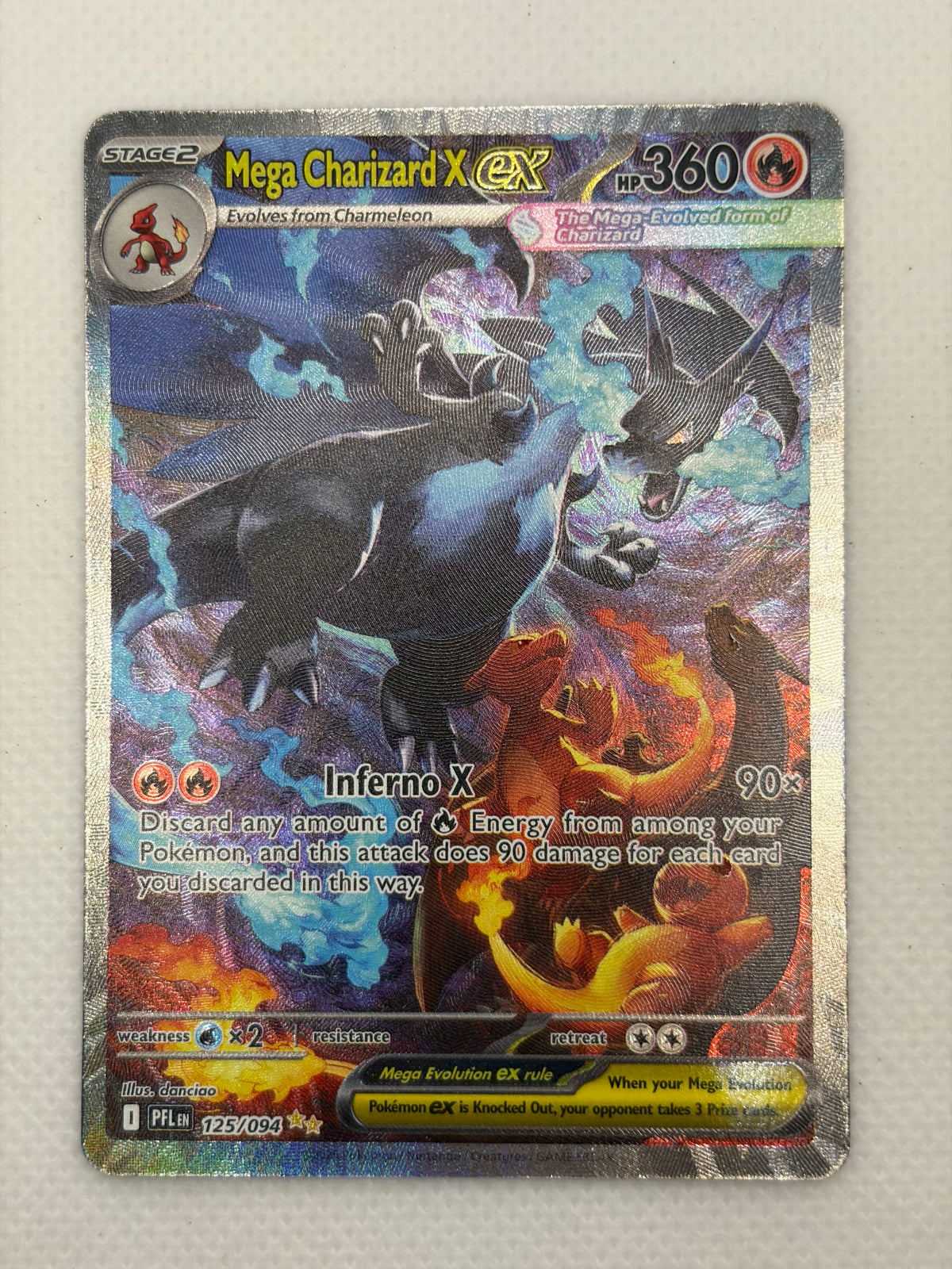 Mega Charizard X Ex 125/094 NM/M Phantasmal Flames